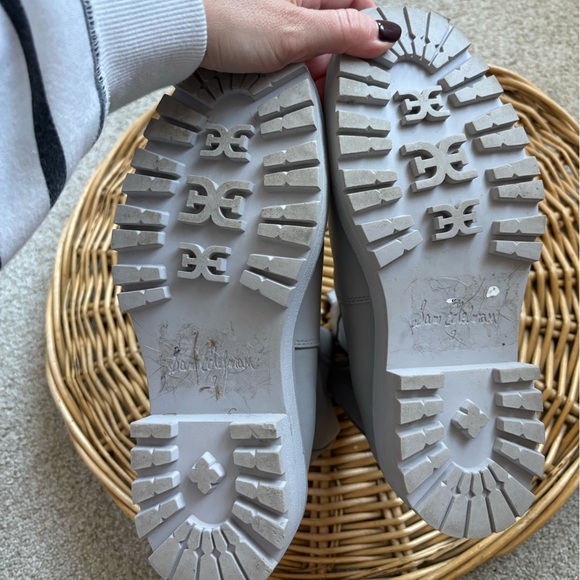 Sam Edelman Laguna Pebble Grey Leather Chelsea Moto Boots Size 7 - Picture 10 of 10